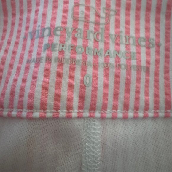 Vineyard Vines Women's Performance Seersucker Pink and White Skort Size 0 - Picture 5 of 5